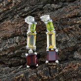 Sara Multicolor Gemstone Stud Earrings for Any Occasion